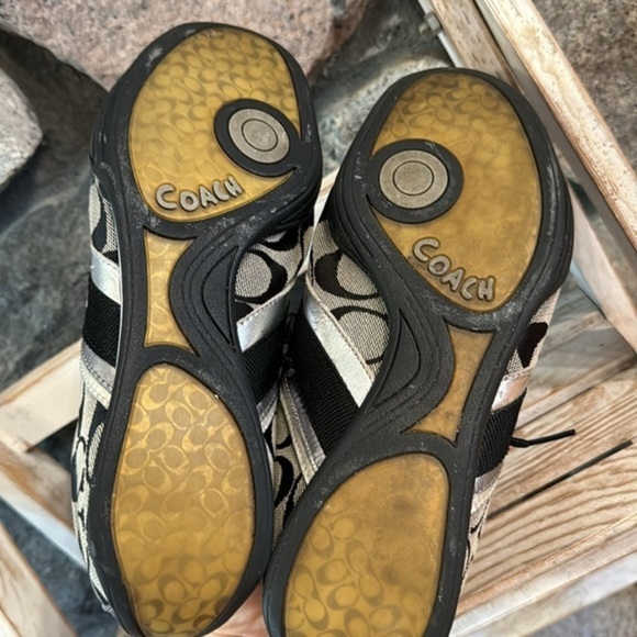 Coach Jayme black and silver‎ sneakers size 7.5 - Picture 7 of 10